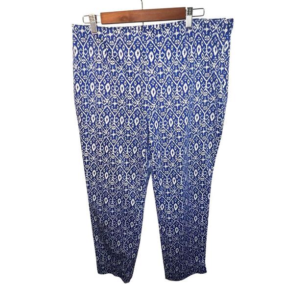 Charter Club Pants - Charter Club Women's 14 Classic Fit, Geometric Pullon Stretch Cottage Core Pant